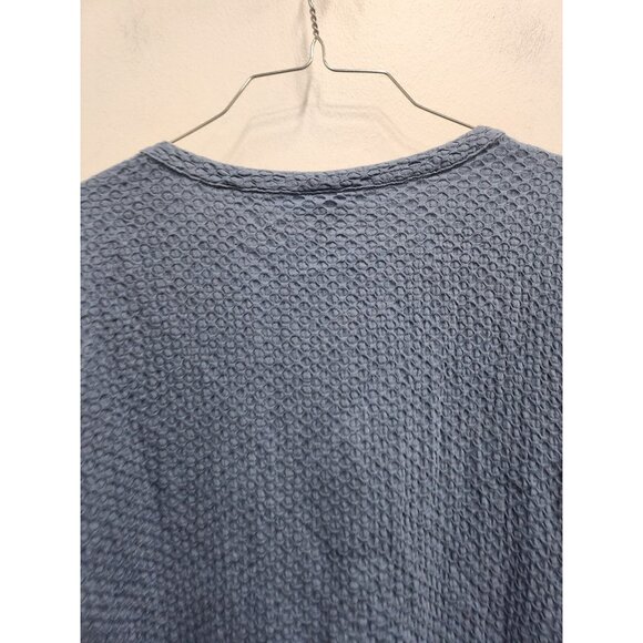 Focus Casual Life Womens Lagenlook Tunic Top size Large Blue Textured Minimalist - Picture 6 of 6